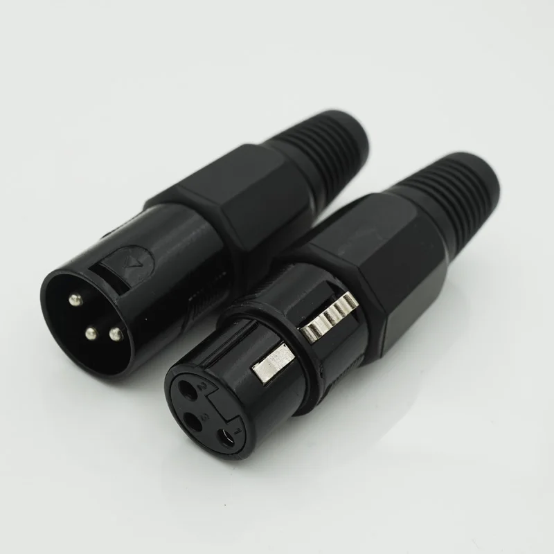 15Pairs/lot Fmale &Male XLR Connector Microphone Canon Plug 3 P Cable Connector for Mixer