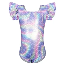 AmzBarley Одежда Для Купания Девочек преддошкольного возраста с рисунком «маленькая русалочка» купальник с вырезом на спине+ ободки для девочек кепки бикини с завязками для малышей пляжная одежда для девочек