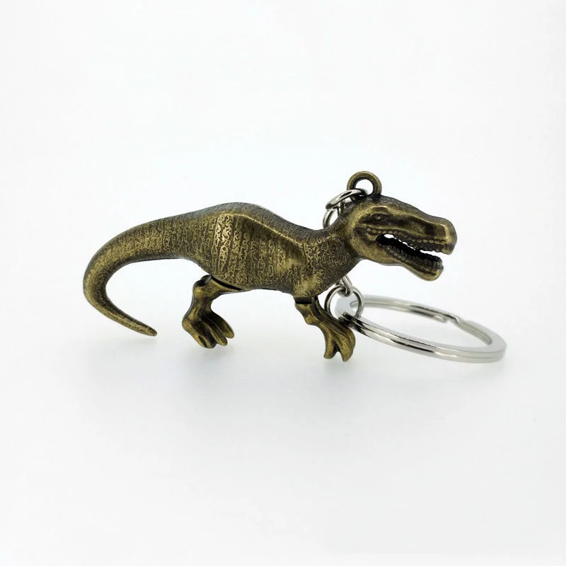 Брелок для ключей динозавры кольцо для ключей 3D животного цепочка для ключей креативная ключница брелки для ключей llaveros hombre - Цвет: bronze