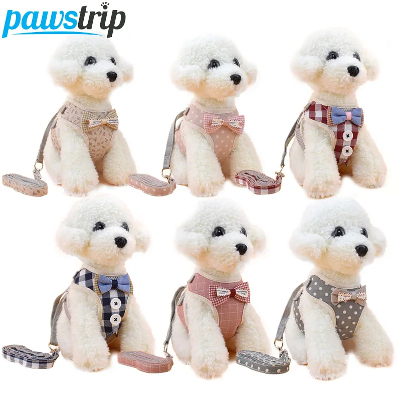 Pawstrip набор из 9 ти поводков для маленьких собак с бантиком кошек и прогулочный