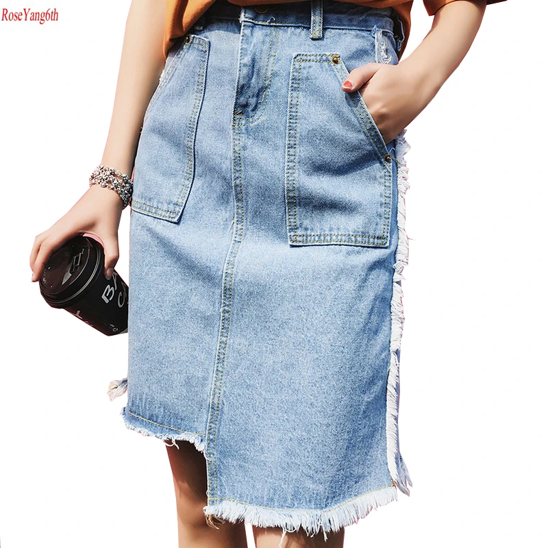Denim Falda de verano 2017 Faldas Para de Piel Irregular Viento Colegio Falda de Las Mujeres delgadas de Cintura Alta Saia Jupe Femme Fósforo Y257|wind skirt|denim skirtskirts womens - AliExpress