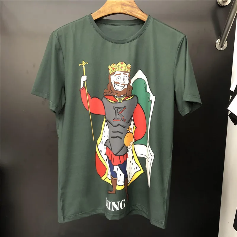 

2019 Summer brand new design Men's T shirts high quality cotton short sleeves Tops Tee A257