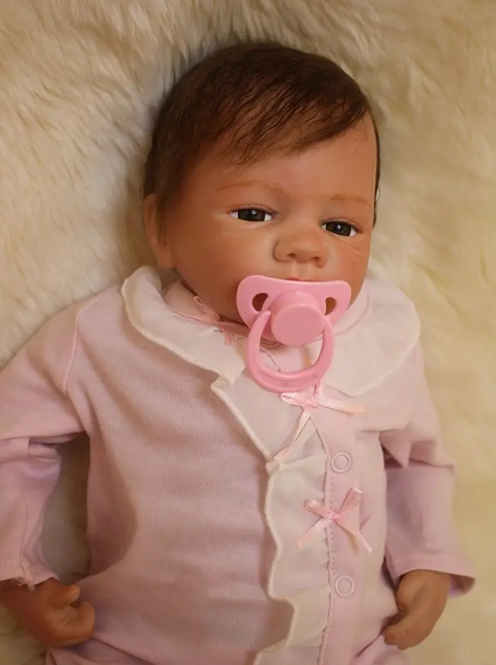 50cm 20inch echte schauende Vinyl Reborn Baby Neugeborene Puppe mit Kleidung 