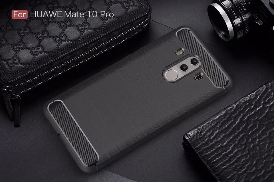 3 opcs/Лот силикон из углеродного волокна ТПУ задняя крышка для Huawei Mate 10 Pro