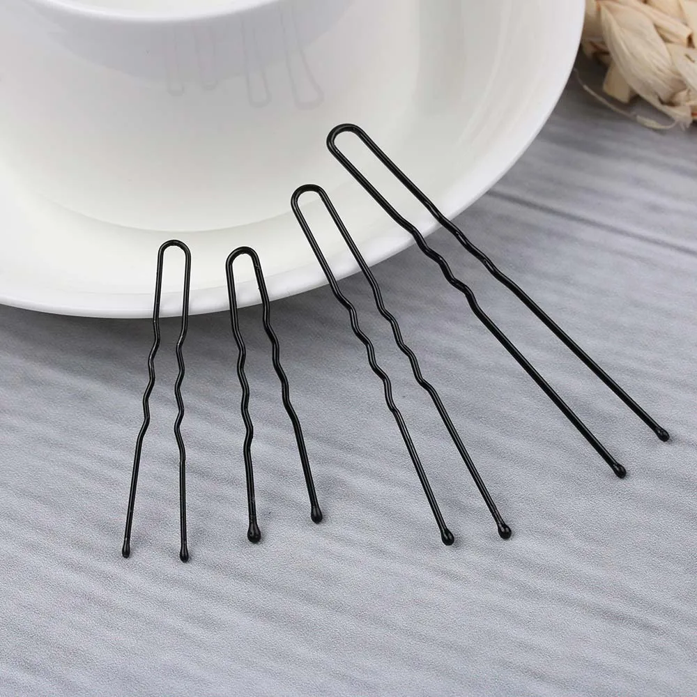 50 Pcs Black Plated Metal Thin U Shape Hairpins Girls Hair Clips Barrettes Beauty Hairdressing Styling Tools Accessories | Красота и