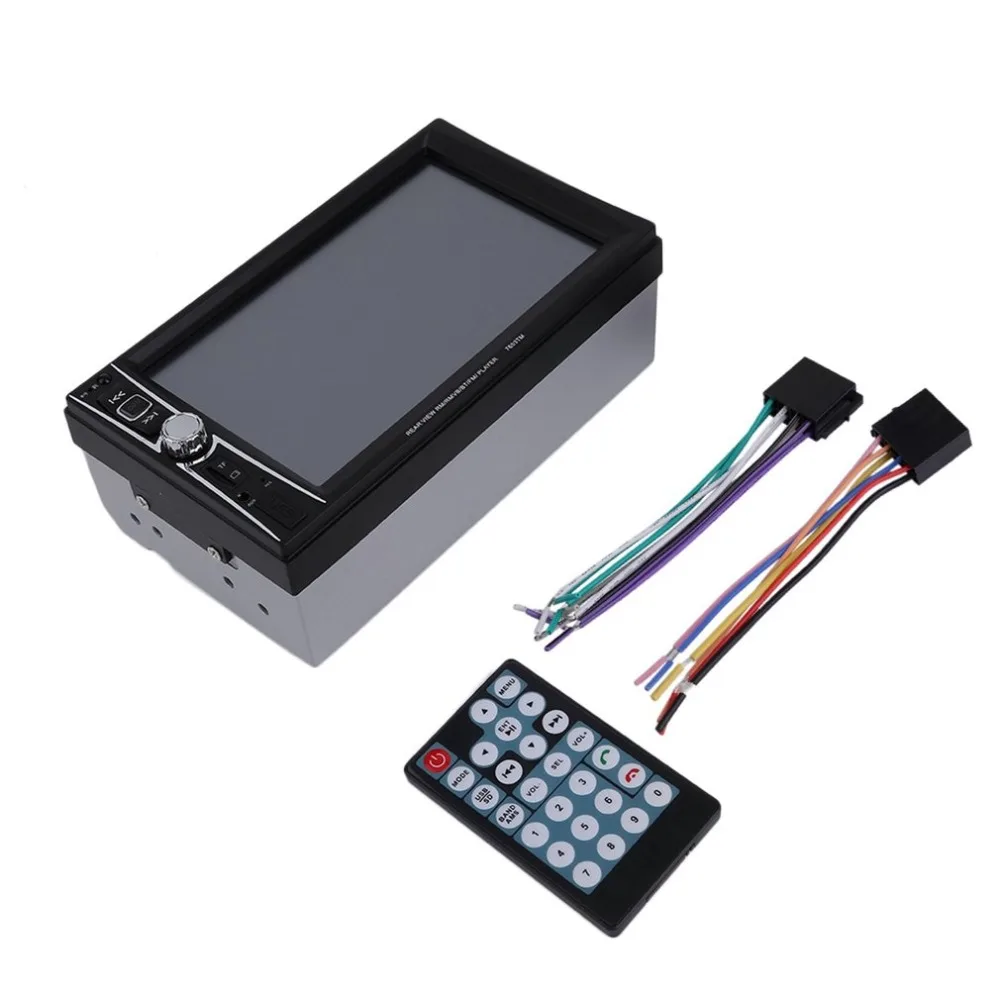

7563TM 6.6 Inch HD TFT Display Car DVD Player Stereo MP3 Music Player Double 2 DIN Bluetooth FM Radio EU Plug