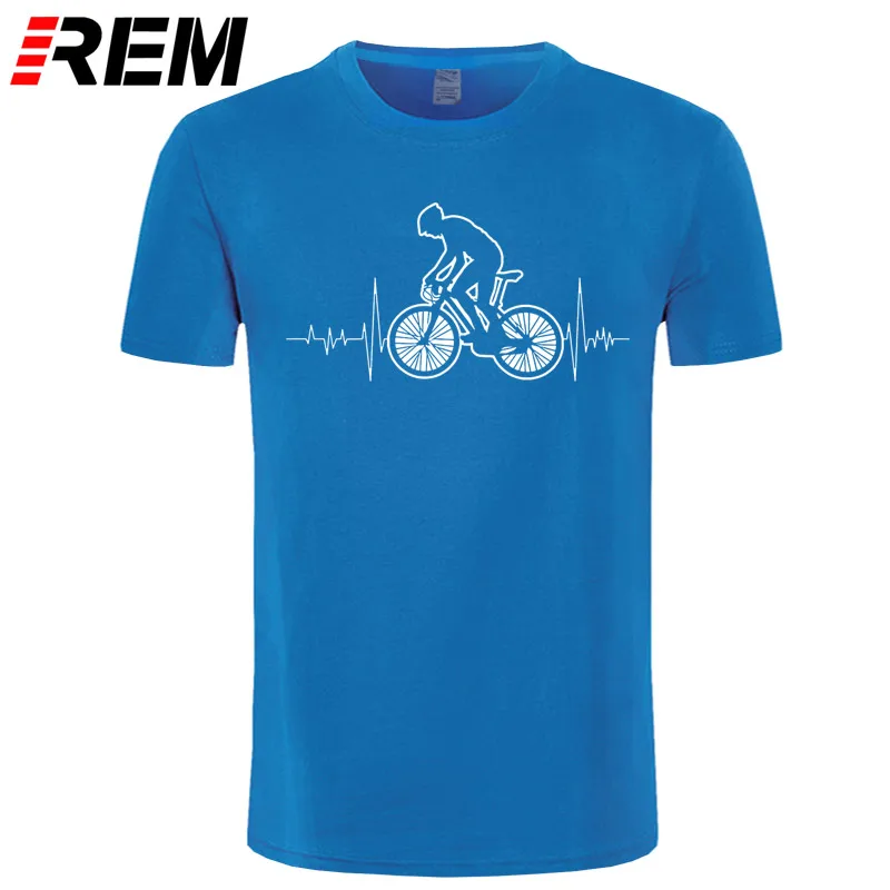 REM, футболка для горного велосипеда MTB, брендовая одежда, футболка с логотипом для велосипеда, футболка для горного велосипеда, смешная футболка с сердцебиением, подарок для велосипеда - Цвет: blue white