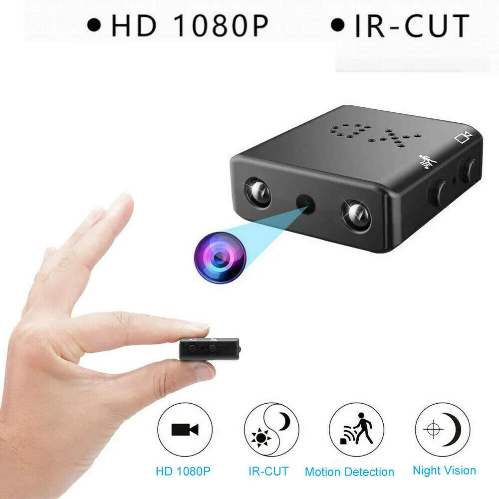 

IR-CUT Mini Camera Smallest 1080P Full HD Camcorder Infrared Night Vision Micro Cam Motion Detection DV XD