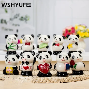 

10pcs/lot Jingdezhen Ceramic Panda Decoration Home Decoration Wedding Decoration beautiful Christmas and Birthday Gifts WSHYUFEI