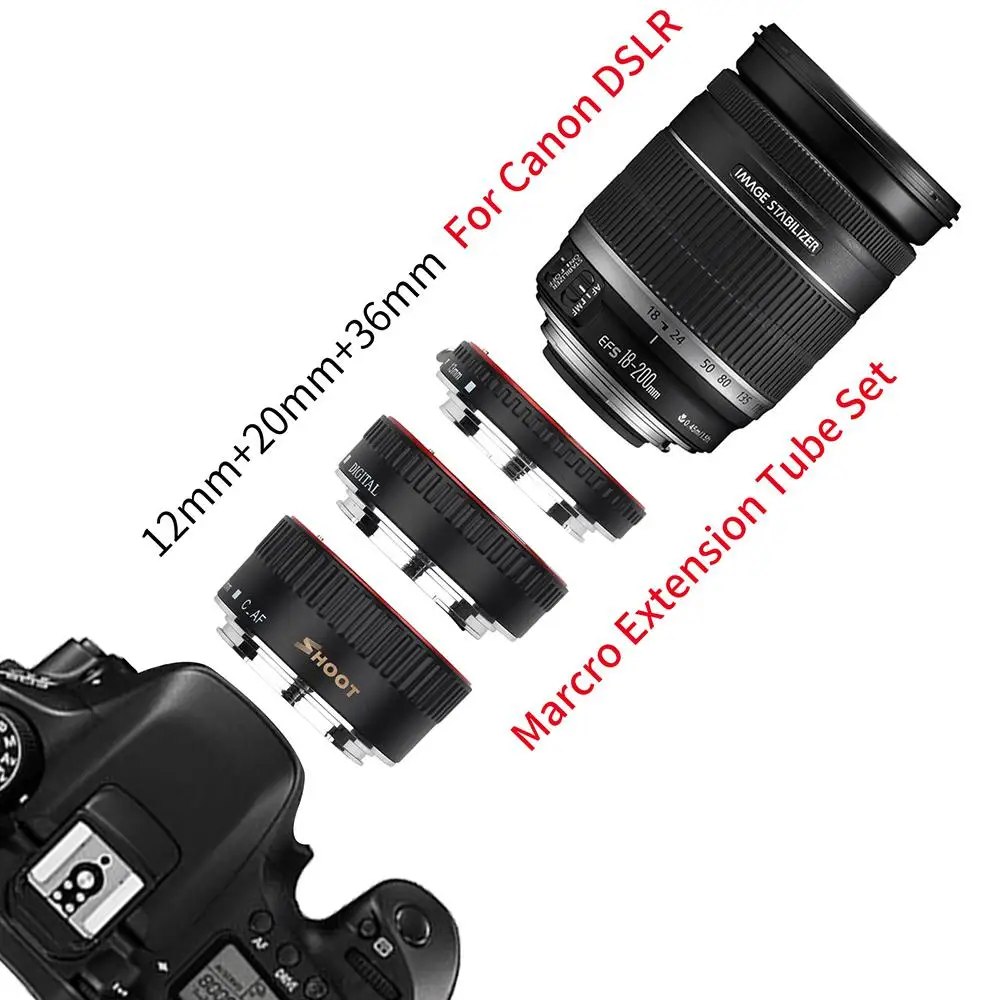 BEESCLOVER металлическое Удлинительное Кольцо TTL с автофокусом макро для Canon 600d 500d 80d EOS