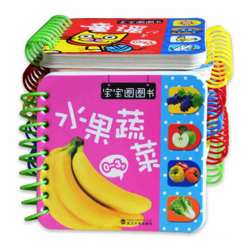 

12Pcs/set Cognitive Enlightenment Card Books for Babies/Toddlers (0-3Years Old)Bilingual Books Chinese and English