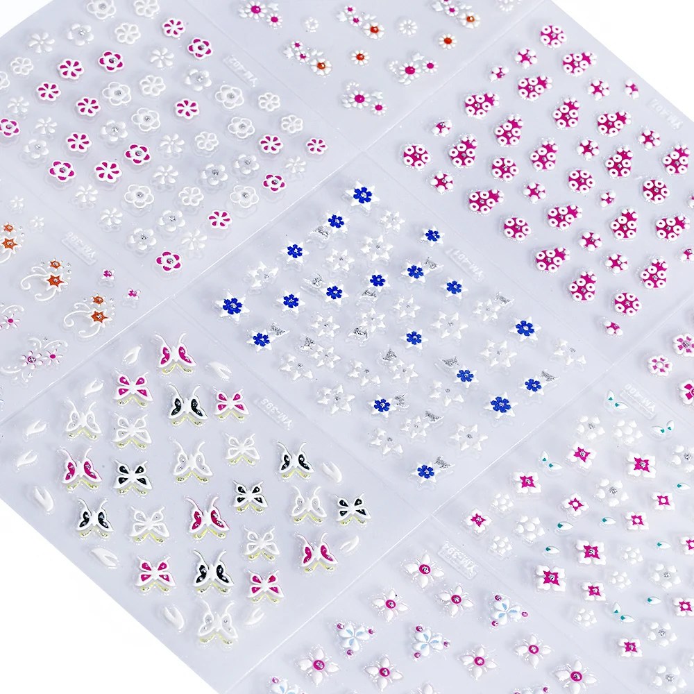 

1 Set 30pcs Nail Art Water Transfer Stickers Set Colorful Flower Pattern Nail Decal Sticker for Gel Polish Decals Decor NTL-07