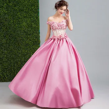 

2019 New Young Mom Flower Lace Long Section Banquet Wedding Dress