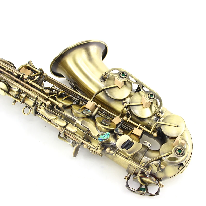 Настраиваемый Логотип саксофон Alto MG-82 Alto Eb Tune Sax E плоские латунные античные медные симуляционные инструменты Sax с футляром для мундштук Настраиваемый Логотип саксофон Alto MG-82 Alto Eb Tune Sax E плоские латунные античные медные симуляционные инструменты Sax с футляром для мундштук