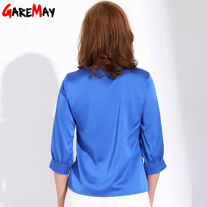 Garemay Feminine Satin Blouse Work Wear Plus Size Silk Blouse Women Summer Top Femme Office Shirt Women Blouse For Woman Garemay Feminine Satin Blouse Work Wear Plus Size Silk Blouse Women Summer Top Femme Office Shirt Women Blouse For Woman