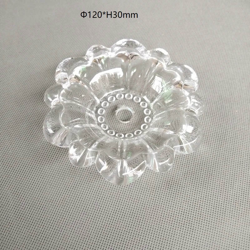 

2pcs/lot chandelier crystal lamp clear glass bowl E14 lampholder flower tray chandelier decorative tray lighting accessories