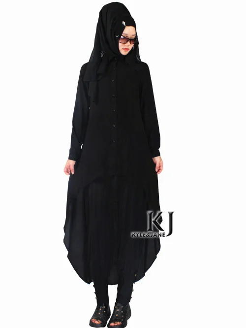 Открытой передней кнопку ласточкин хвост Абаи вечерние платье традиционной исламской Костюмы бренд мусульманское платье Для женщин макси