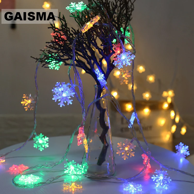 

5M 40 Bulbs Snow Garland Christmas LED String Lights Bedroom Fairy Lights Decoration For Holiday Party Wedding Home Lighting