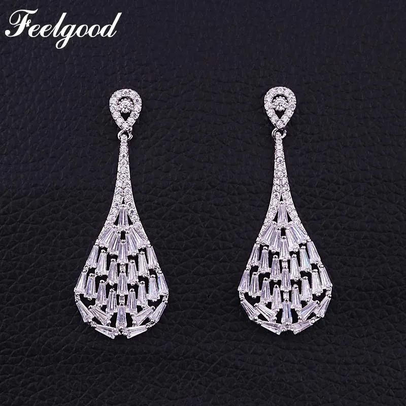 Feelgood Brand Luxury Bridal Jewelry Micro Pave Cubic Zirconia Wedding