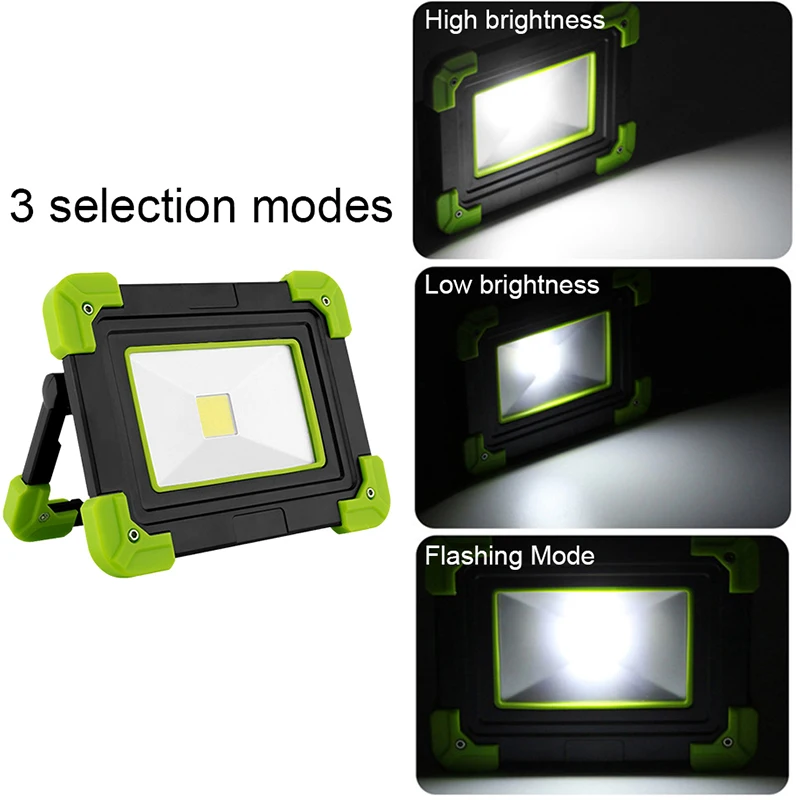 

Portable Led Flashlight Usb Cob Work Light Waterproof Rechargeable Floodlights Lamp For Camping Fishing Hiking