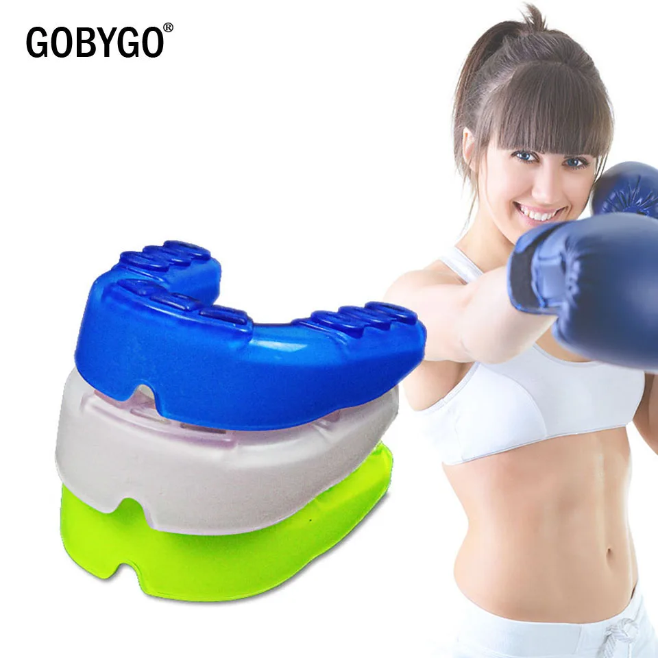 GOBYGO deporte boca guardia silicona dientes Protector niños jóvenes Protector bucal dientes protección para Rugby baloncesto boxeo