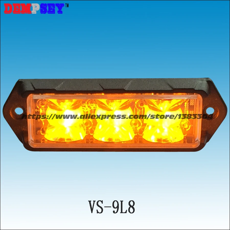 VS-9L8 Двухцветные светодиодные фонари, 3 Вт светодиодный, 17 вспышек, водонепроницаемый, светодиодный с креплением на любой поверхности стробоскоп предупреждающая сигнальная лампа