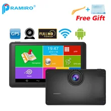PRAMIRO 7 inch android car dvr 512M 8G car navigator FHD 1080P dash camera GPS navigation M18X WIFI FM Europe map free update