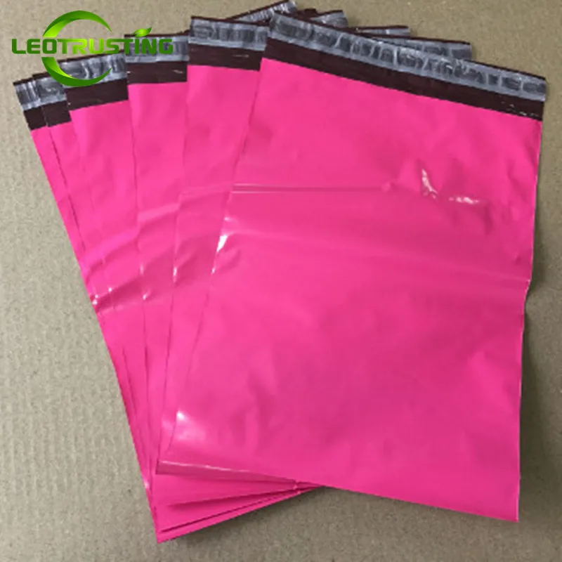 

Leotrusting Gloss Pinkish Poly Mailer Express Bag Strong Adhesive Packaging Envelope Bag Mailing Plastic Gift Boxes Shipping Bag