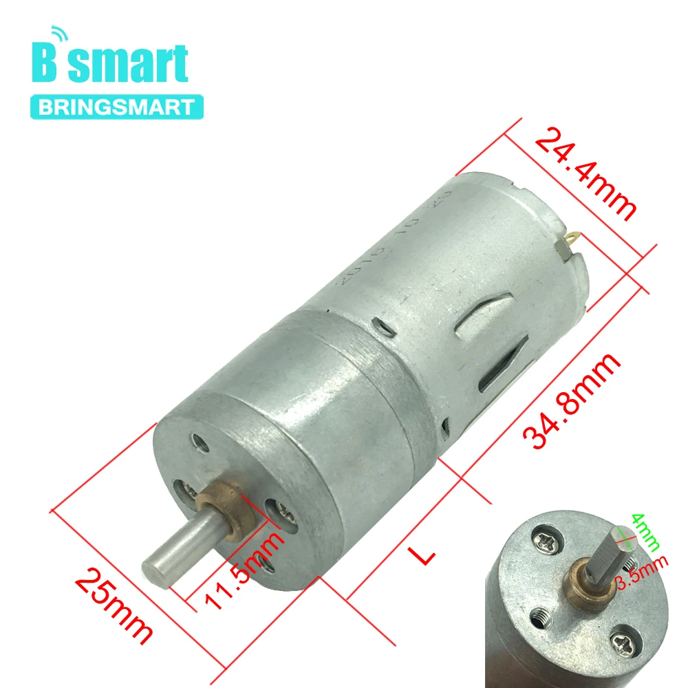 DC Electric Motor Gear-Box Reducer Speed Reduce for Smart Car 12V 35RPM