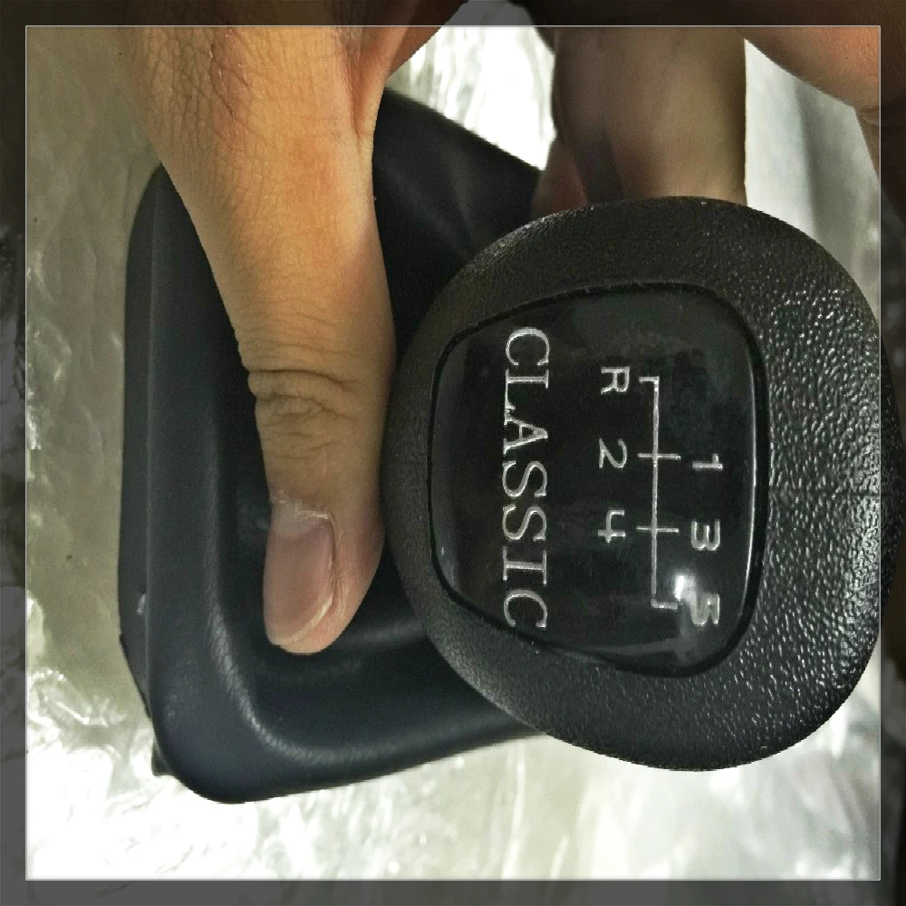 Fast Shipping Car Gear Shift Knobs With Leather Boot 5 Speed For