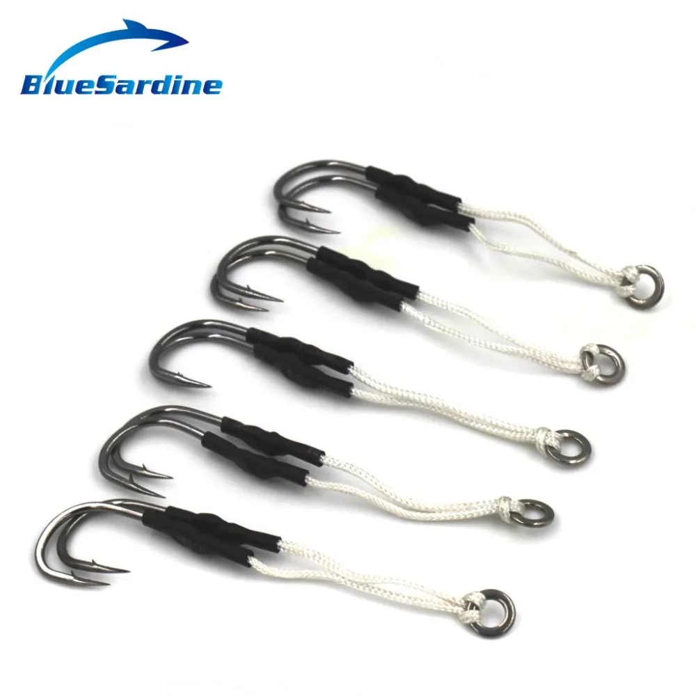 Рыболовные крючки BlueSardine из высокоуглеродистой стали 10 шт. в комплекте