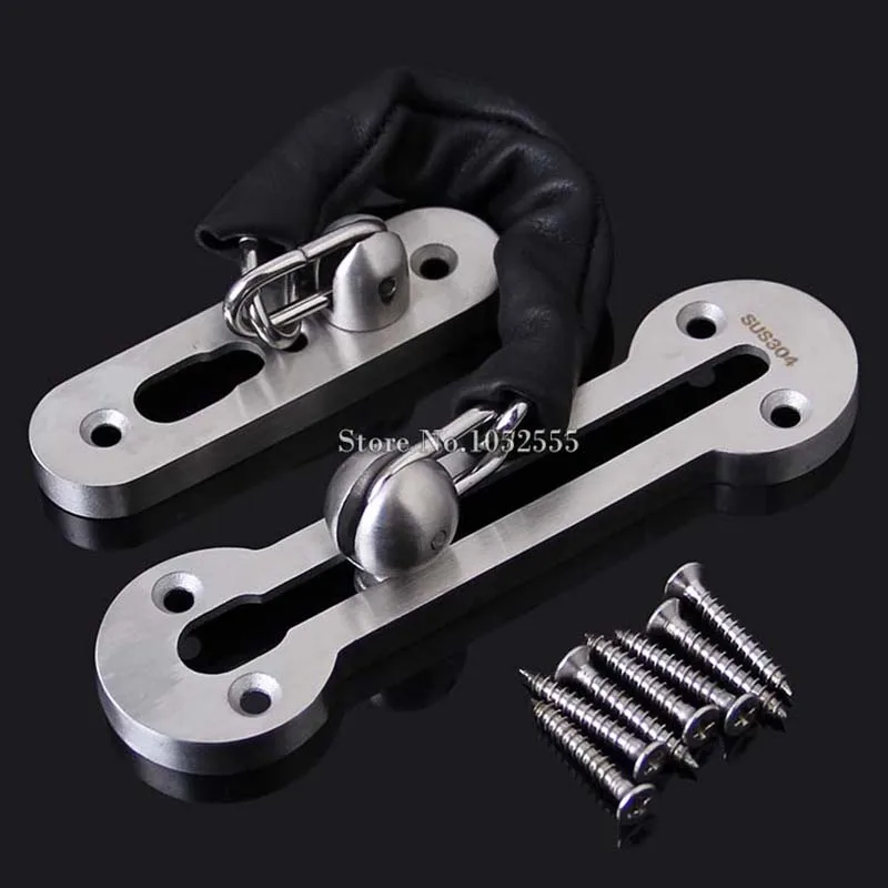 2PCS/lot 304 Stainless Steel Door Lock Chain Door ...