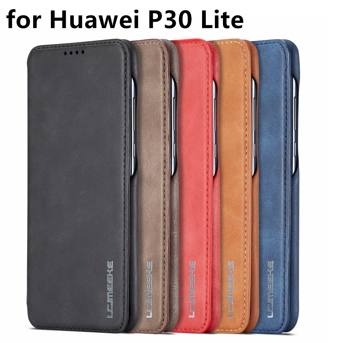 Роскошный Магнитный чехол LC.imeeke с откидной крышкой для телефона Huawei P30 Lite деловая