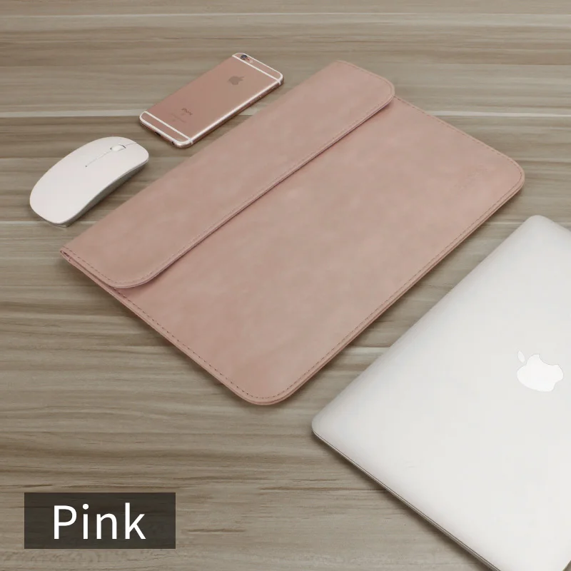 Pink PU Для мужчин чехол для ноутбука Macbook air 13 Чехол сумка для ноутбука macbook pro 13 15 ноутбук чехол 14 дюймов для Тетрадь ноутбук ТАС wo Для мужчин - Цвет: Pink PU