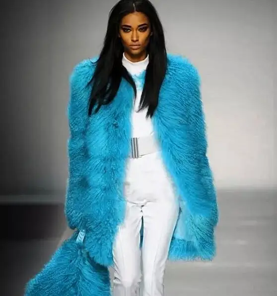 Longue Spécial blue D'agneau Vestes Manteau Fourrure Nouveau Piste 100 Mongolie Personnalisé 2017 Véritable Green 100 Réel rKIqyZr4