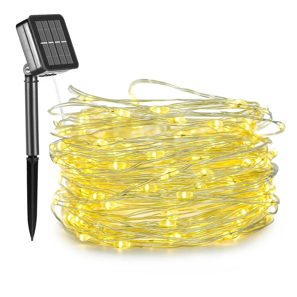 

100/200/300 LEDs Outdoor USB/Solar String Lights Fairy Holiday Christmas Party Garlands Solar Garden Helloween Decoration
