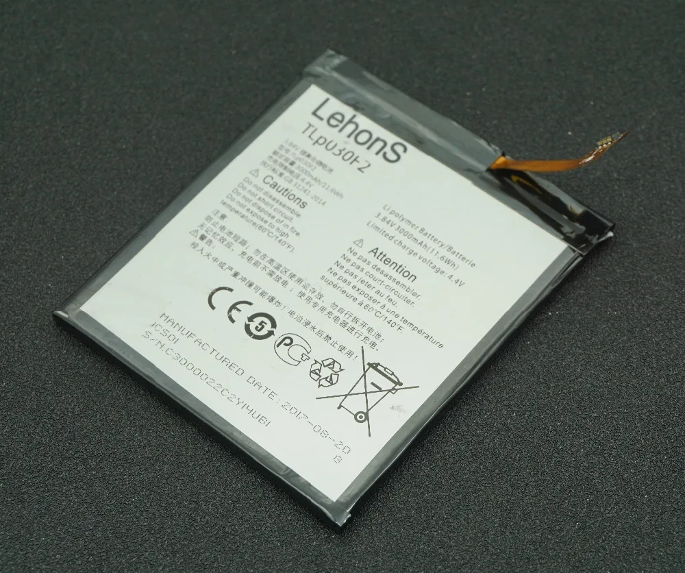 LehonS 3000 мАч Замена Батарея для Alcatel One Touch Idol 4S 6070 К 6070O 6070Y DTEK60 TLP030F1/TLP030F2 5