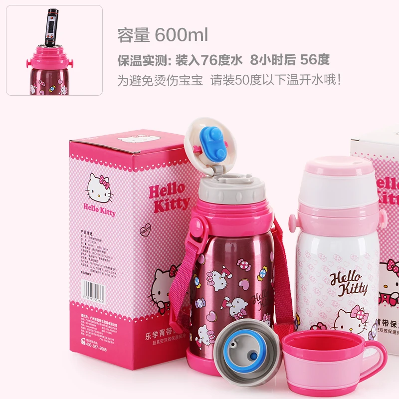 Hello kitty бутылка для воды из нержавеющей стали Kitty Женская Вакуумная чашка милые