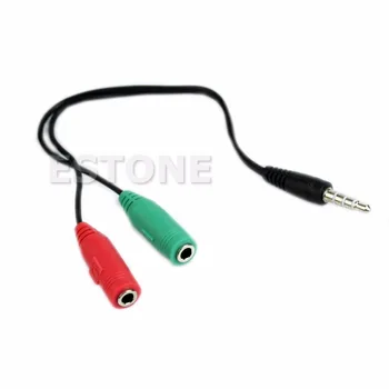 

OOTDTY New 3.5mm Male to 2 Female Audio Stereo Spliter Earphone Extension Cable Adapter