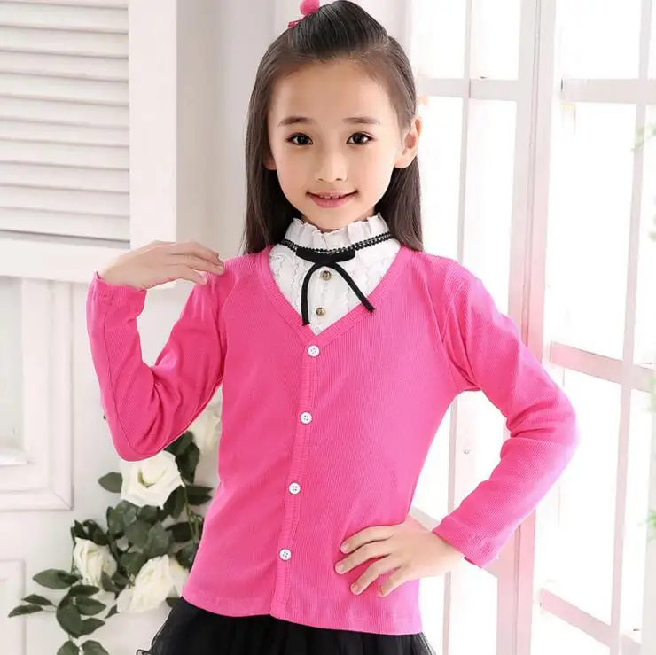 кардиганы для мальчиков однотонные свитеры с V образным воротом и длинным