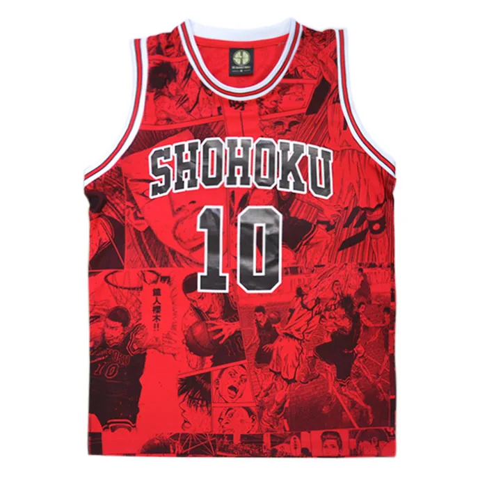 Костюм для косплея школьников Slam Dunk Shohoku № 10 ханамичи сакураги Камуфляжный жилет