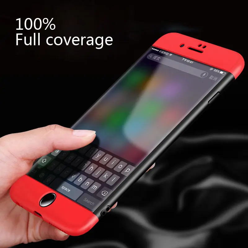 

360 Dustproof Rubber Phone Case Accessories Cover For iPhone X 6 6s 7 Plus 5 5s
