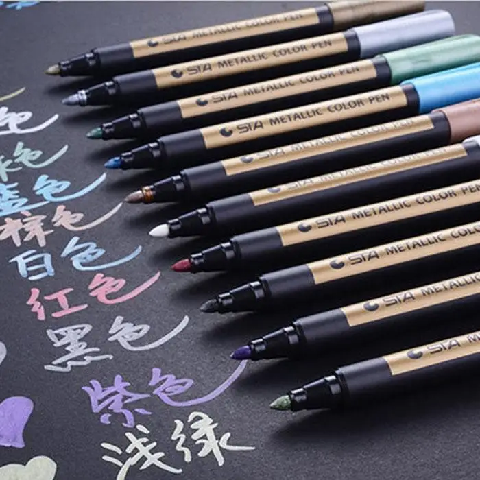 Многоцветный блестящий маркер ручка Мягкая Краска Ручка DIY Краска ing канцелярские принадлежности для граффити 1 шт. x 10 шт. x кабинет, работа