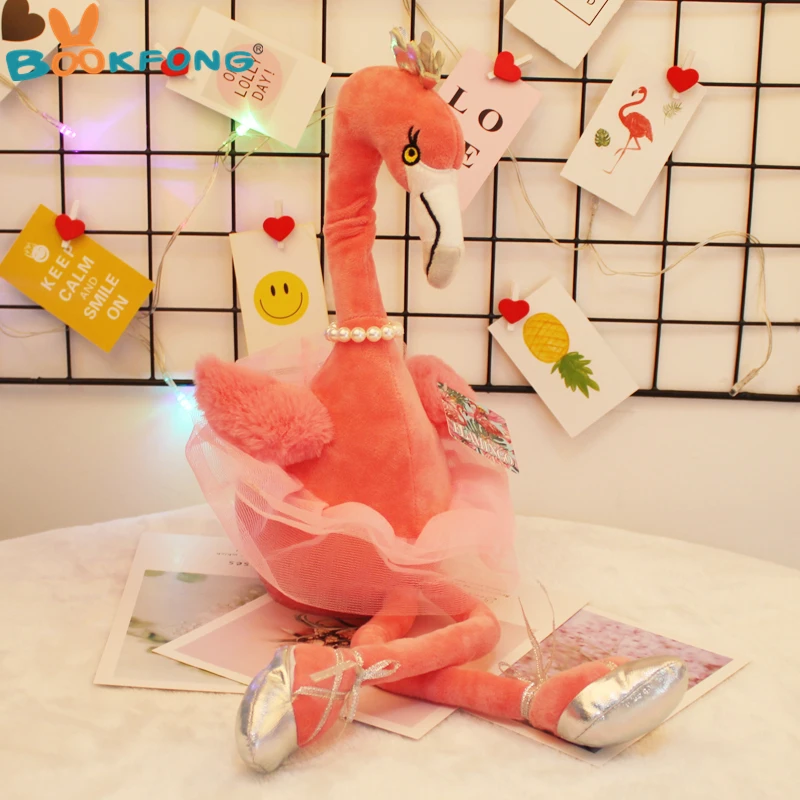 30 см электрическая плюшевая игрушка Фламинго Поющая и Танцующая дикая Птица Фламинго мягкая фигурка животного забавная головоломка для детей