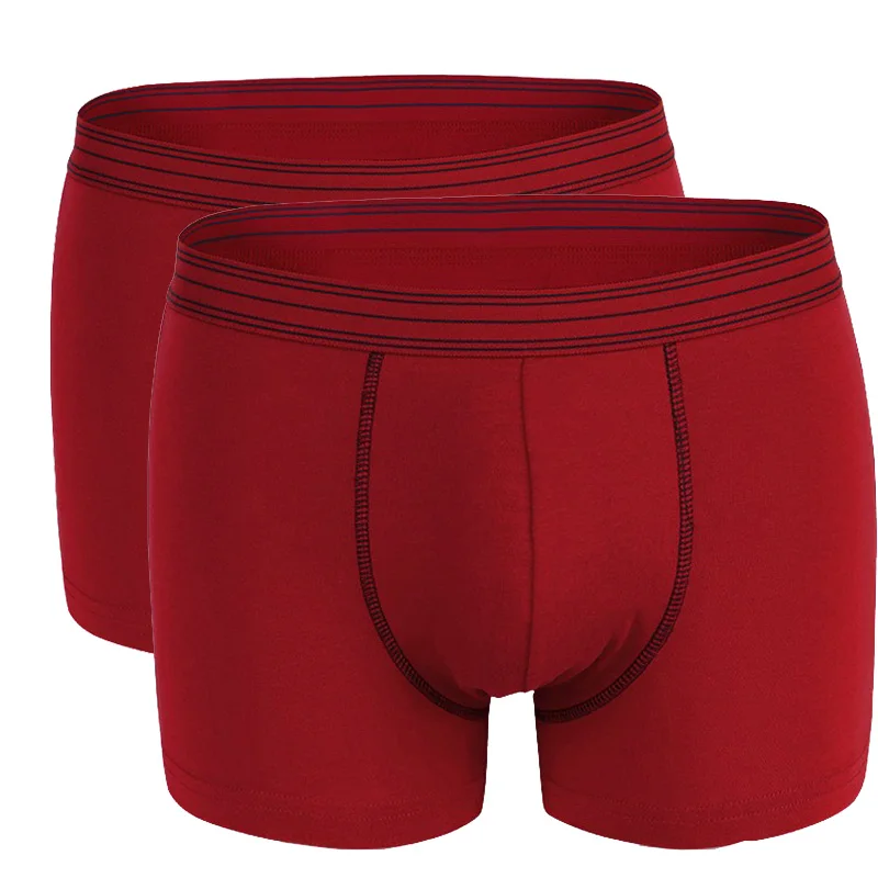

2Pcs/lot Men's boxer Waist Pants Underwear Male Comfort U Convex Boxer Men Shorts Men's cotton Boxers Factory Wholesale