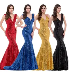 Ensotek Элегантное Длинное Черное вечернее платье с блестками 2019 vestido de festa robe longue платья для выпускного вечера торжественные вечерние платья