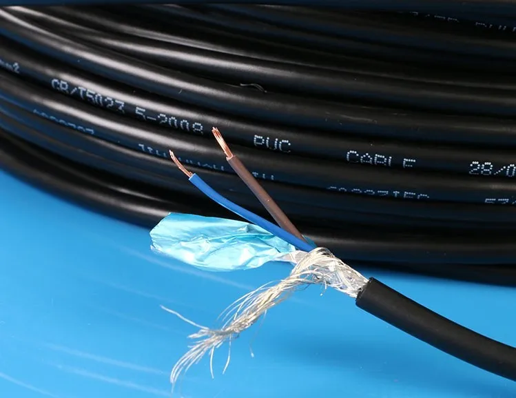 2core audio signal cable,pure copper shielded wire (diameter 4.5mm