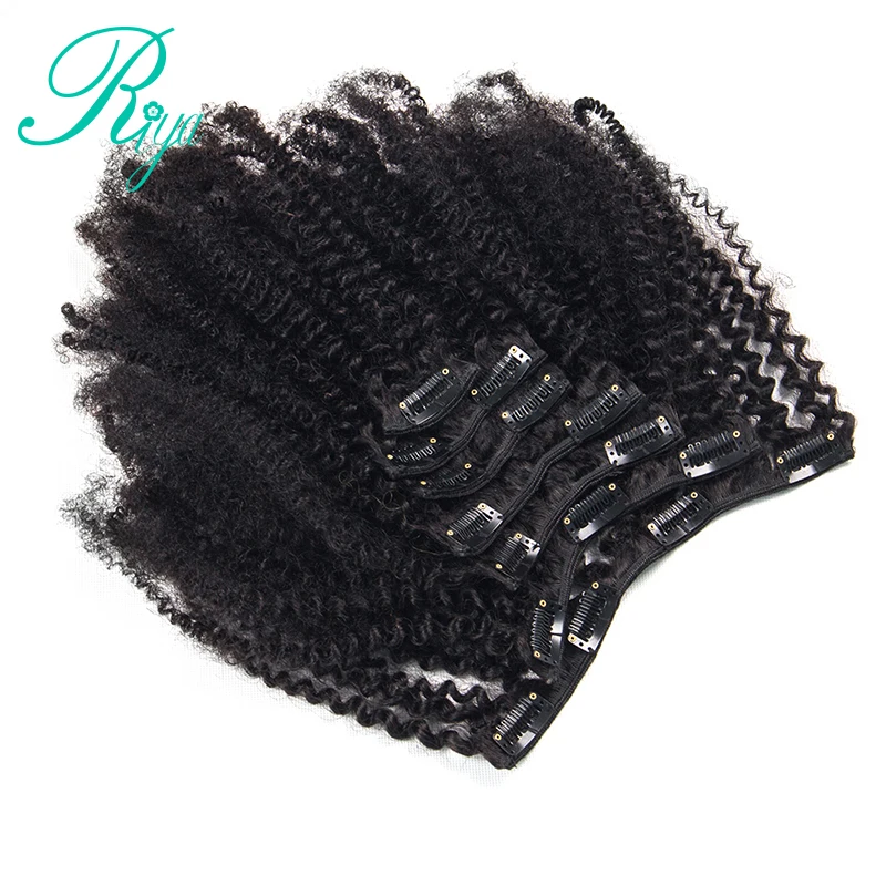 afro curly clip in human hair extension (10)