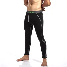 Мужские теплые кальсоны, зимнее теплое нижнее белье, Хлопковые Штаны, сексуальные мужские леггинсы, узкая Пижама, штаны для сна, низкая посадка