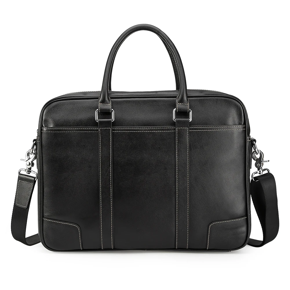 Men Leather 14&quot; Laptop Briefcase Business Shoulder Bag Tote Work Handbag Computer Bags Satchel ...